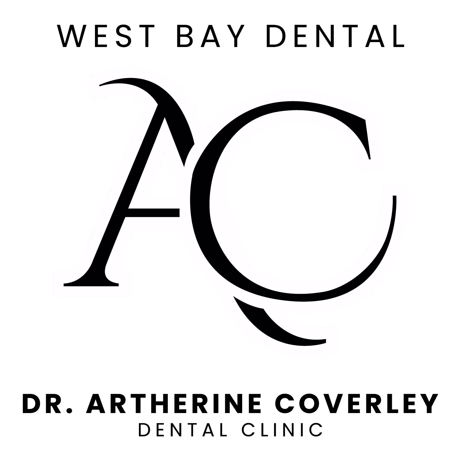 Stylized overlapping capital letters A and C in black and white.