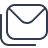 A black background with a blue envelope.
