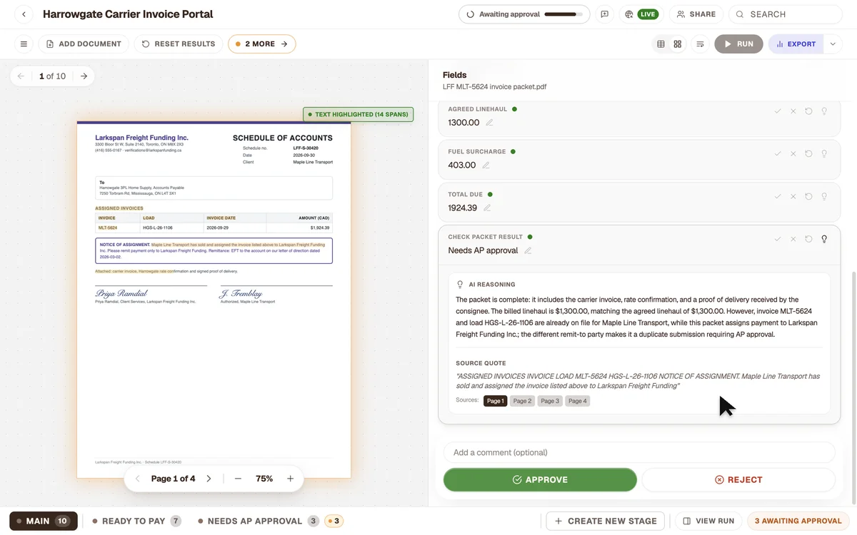 The same invoice, twice