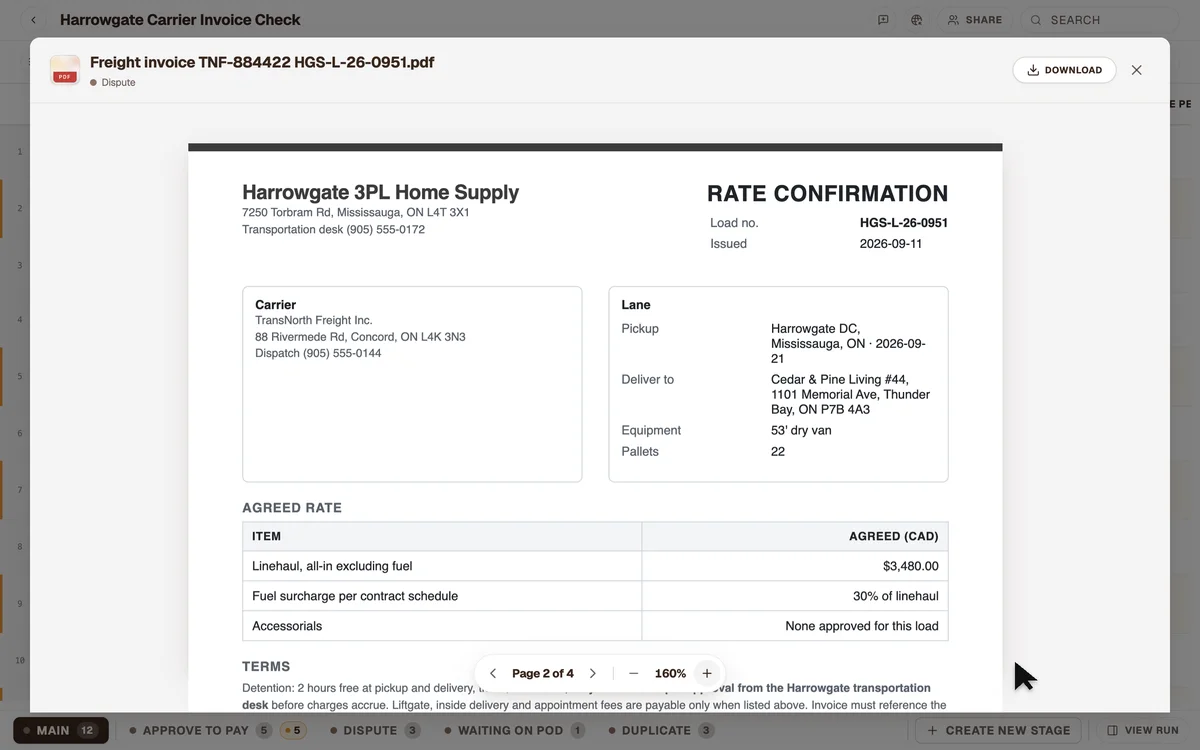 Then, the agreed rate