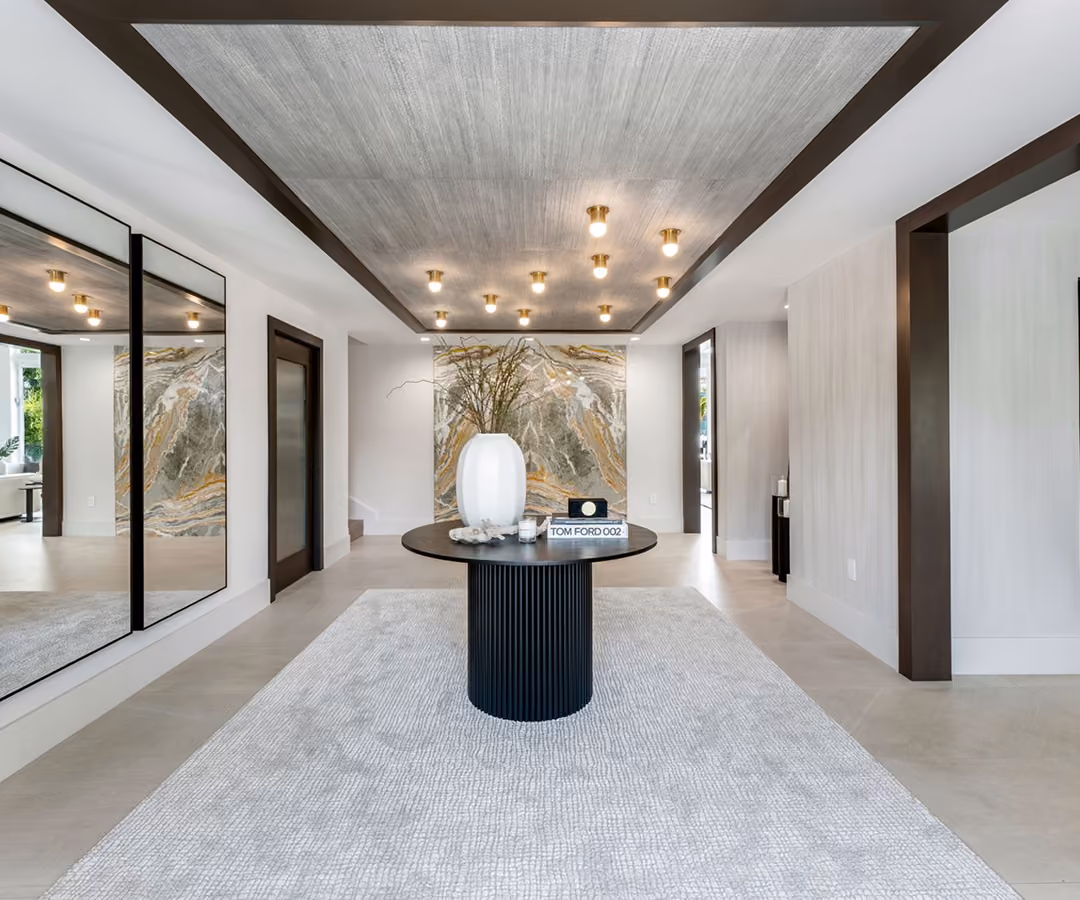 Modern living room renovation by MT Construction Group Miami