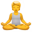 Person meditating in lotus position icon