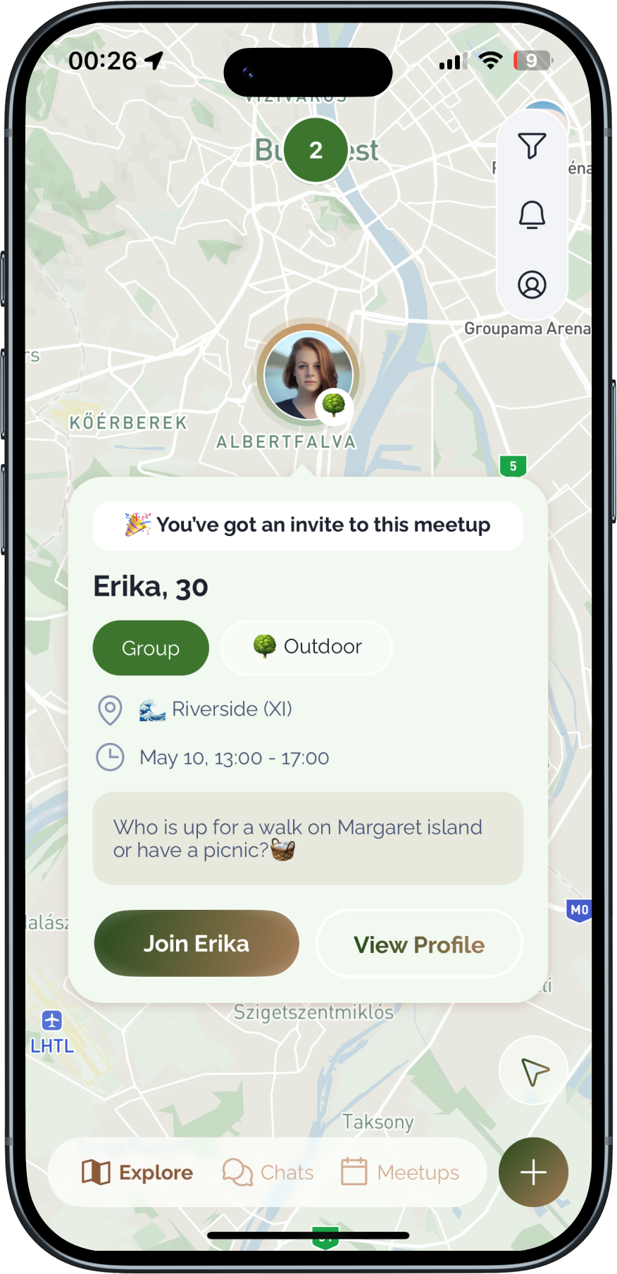 iPhone mockup with app screen - 4