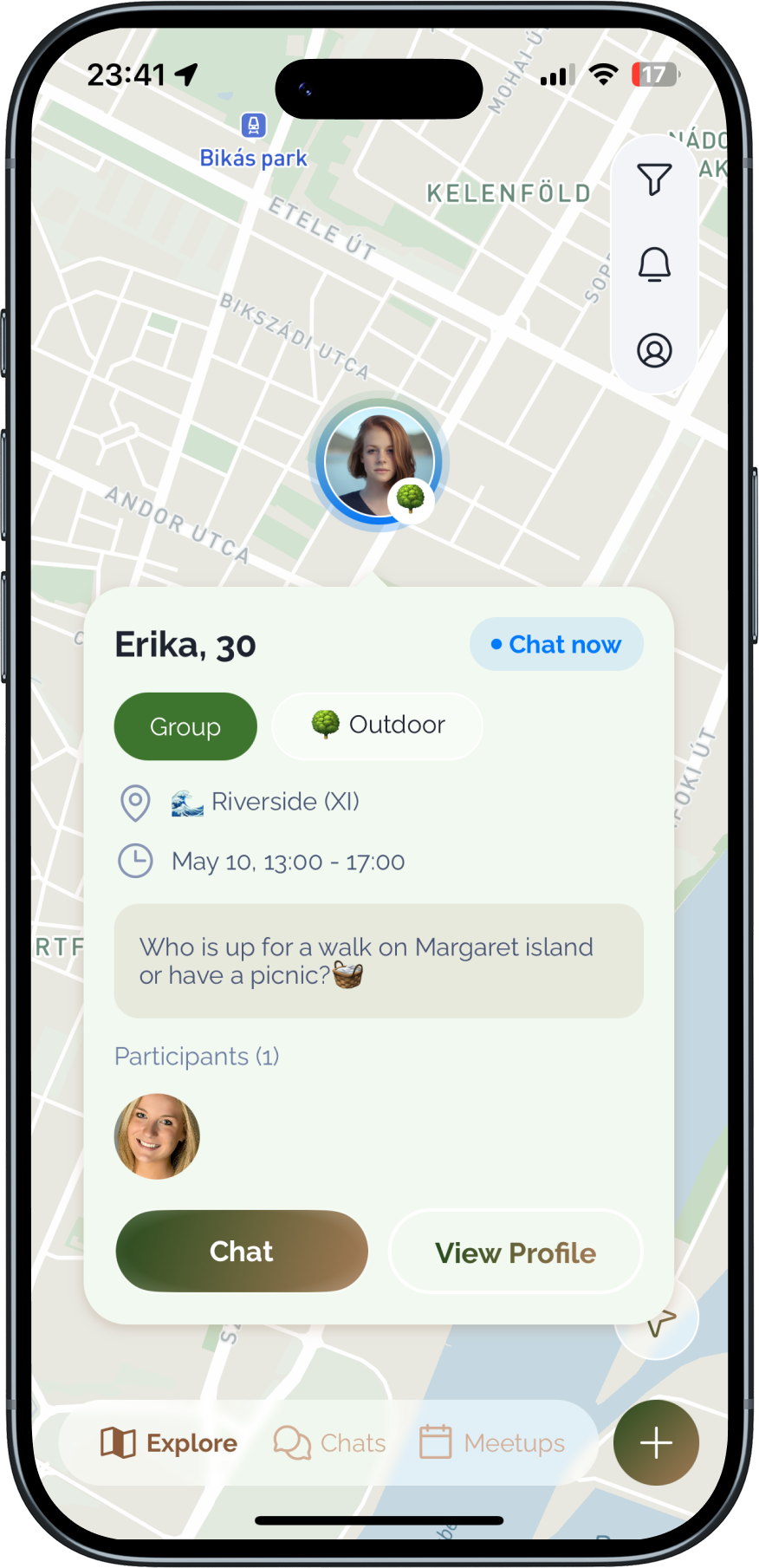 iPhone mockup with app screen - 3