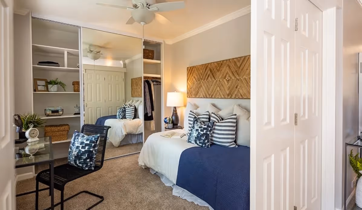 Bedroom with bed and decor