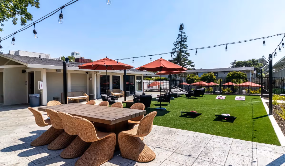 Outdoor lounge area