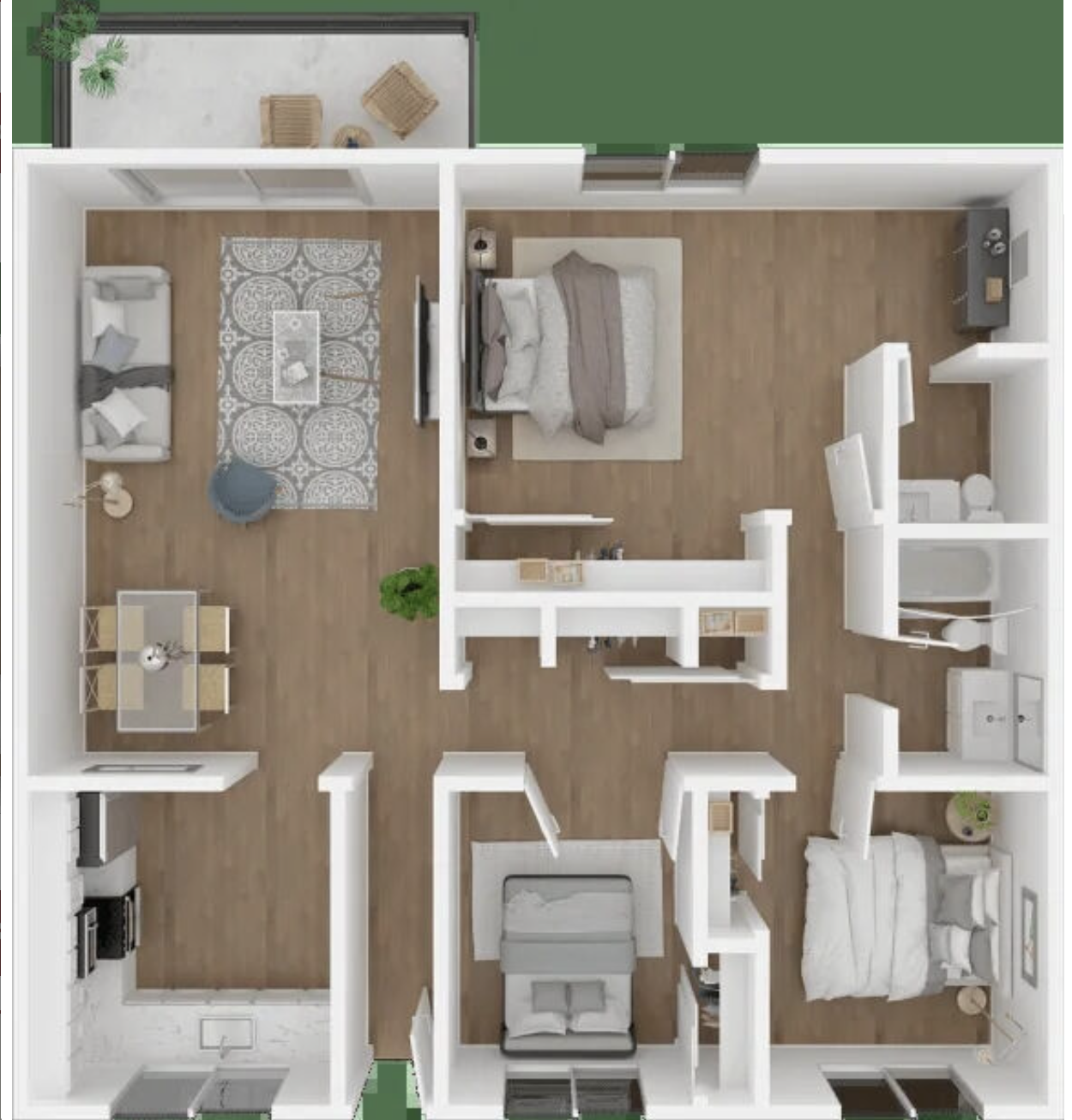 2BD, 1.5BTH P