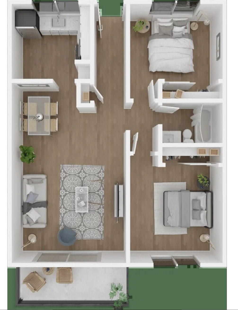 2BD, 1BTH R