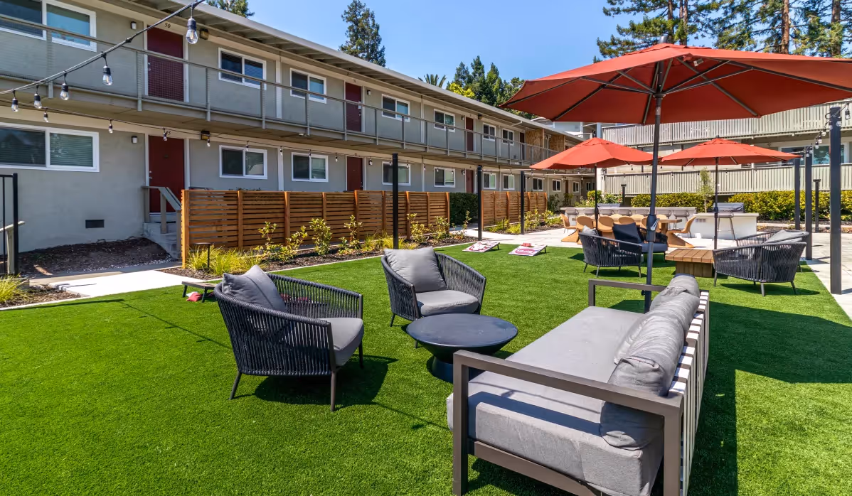 Green space with seating