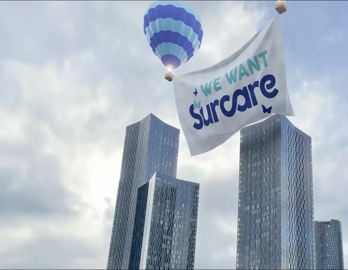Surcare repositioned brand identity and pack design for the sensitive-skin laundry range.