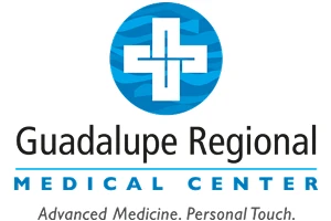 Logo of Guadalupe Regional Medical Center with tagline Advanced Medicine. Personal Touch.