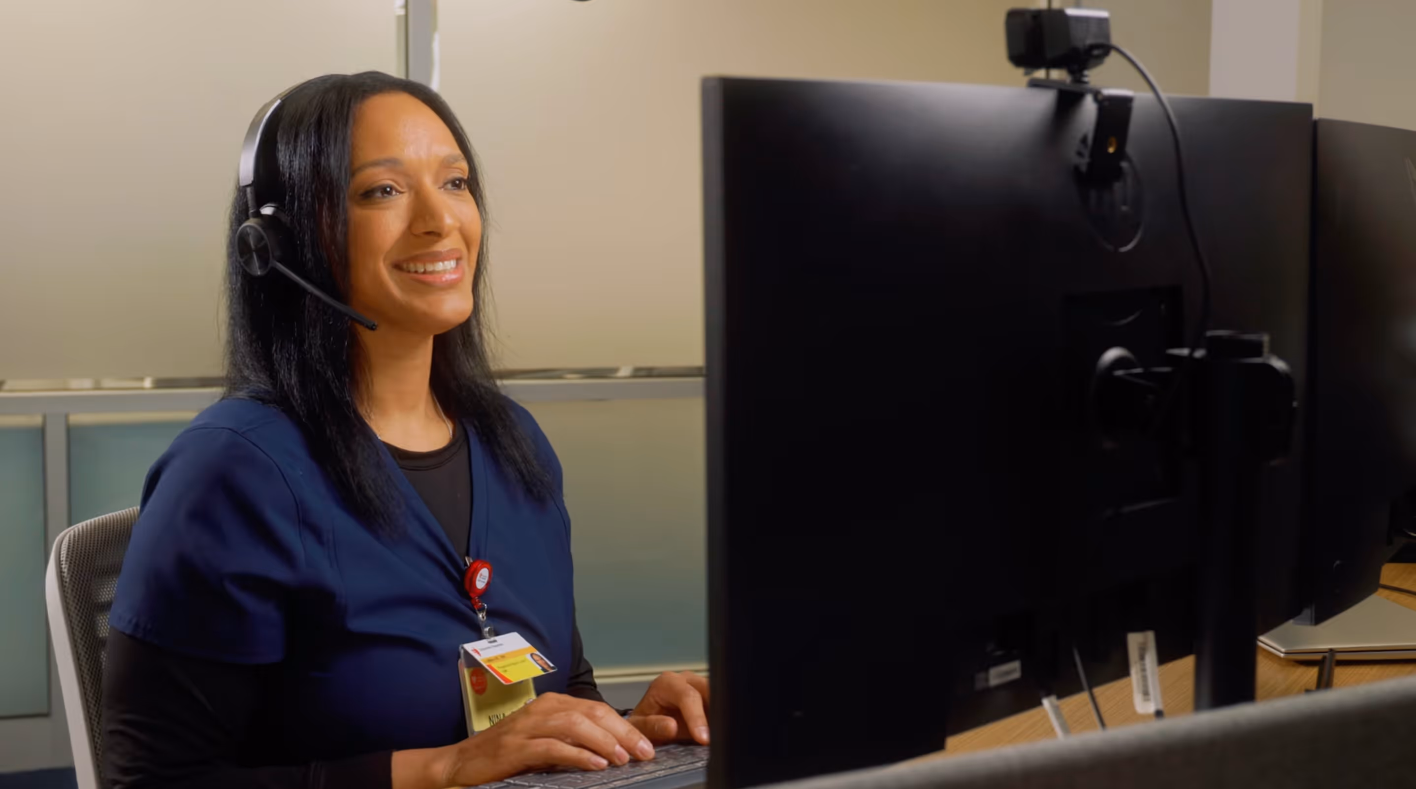 VitalChat virtual care interface on a clinical display screen