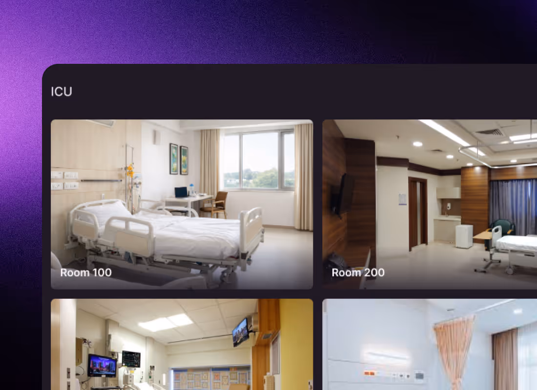 Nurse using VitalChat on a tablet at the bedside