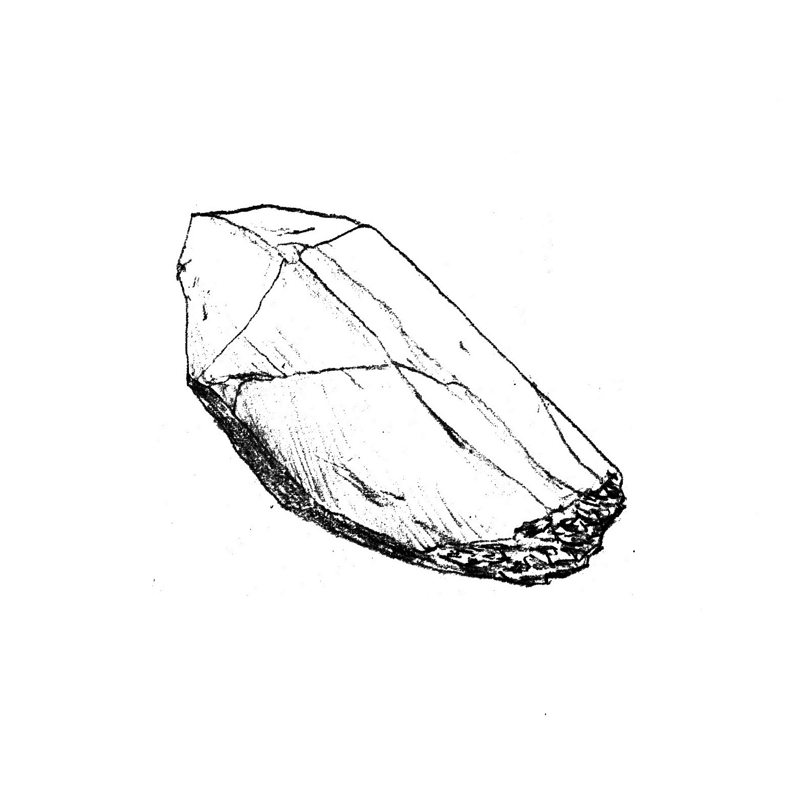Pencil sketch of a crystal.