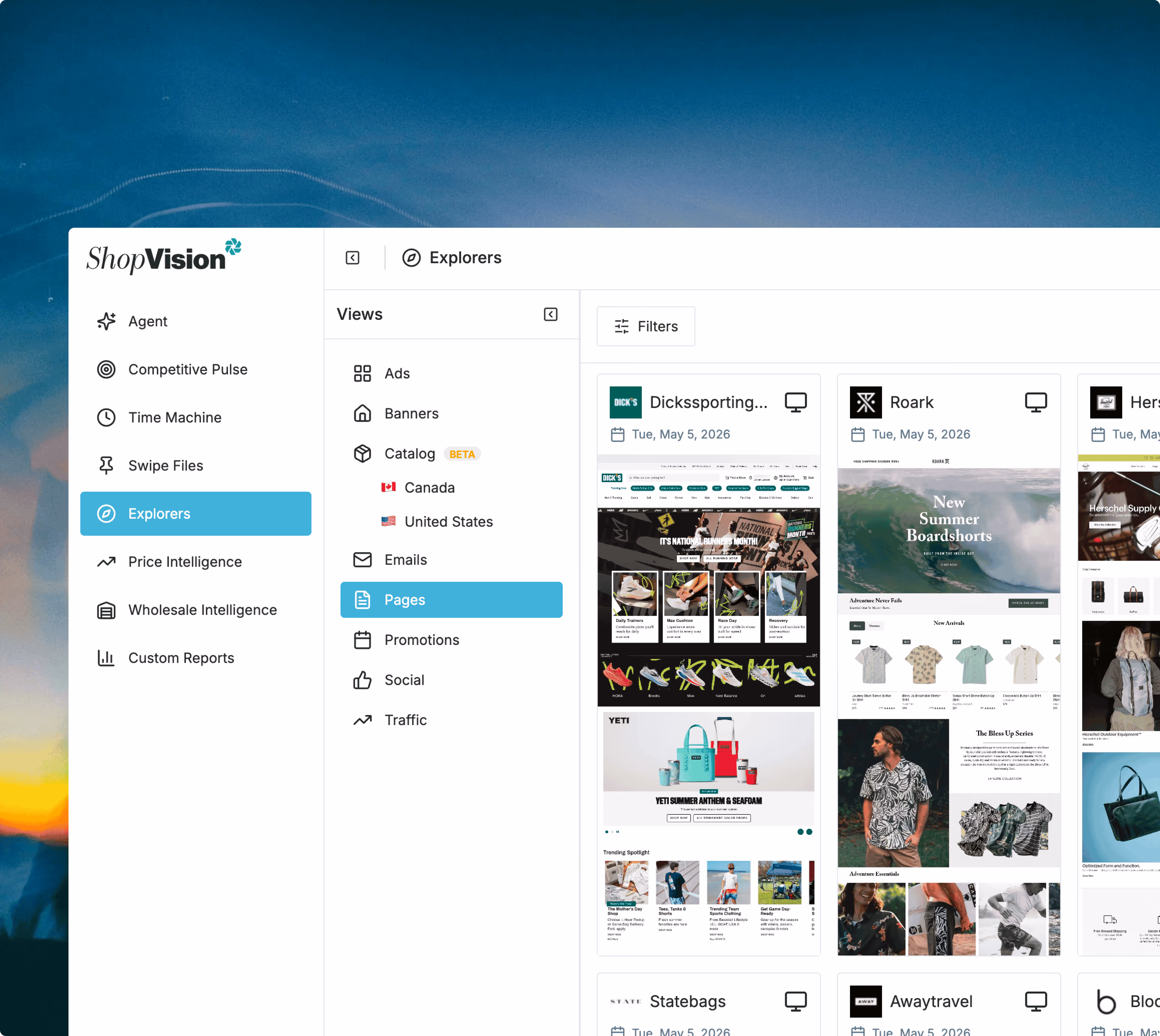 ShopVision platform interface preview