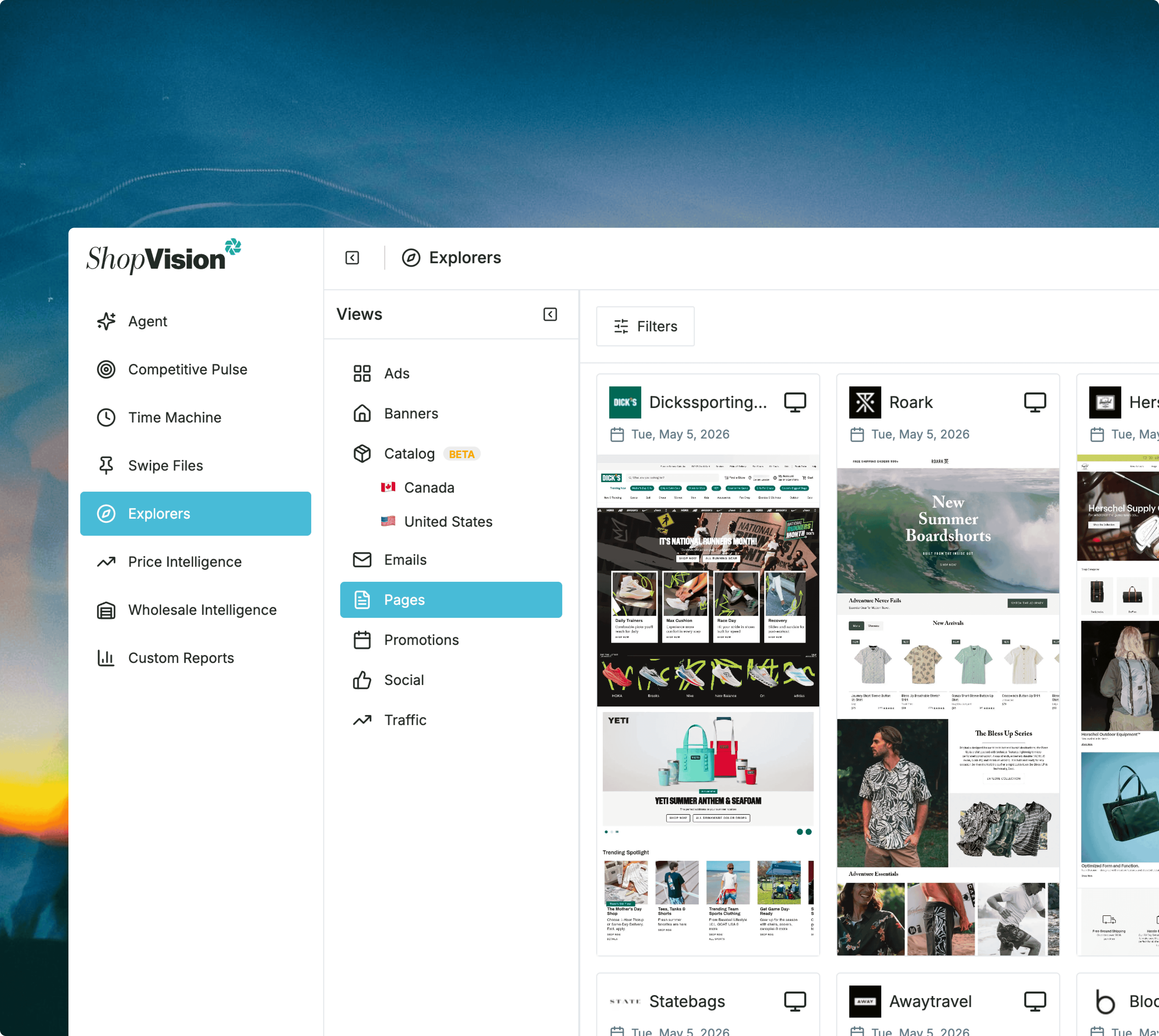 ShopVision platform interface preview