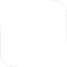 White abstract symmetrical shape with four rounded lobes extending from a central circle on a black rounded square background.