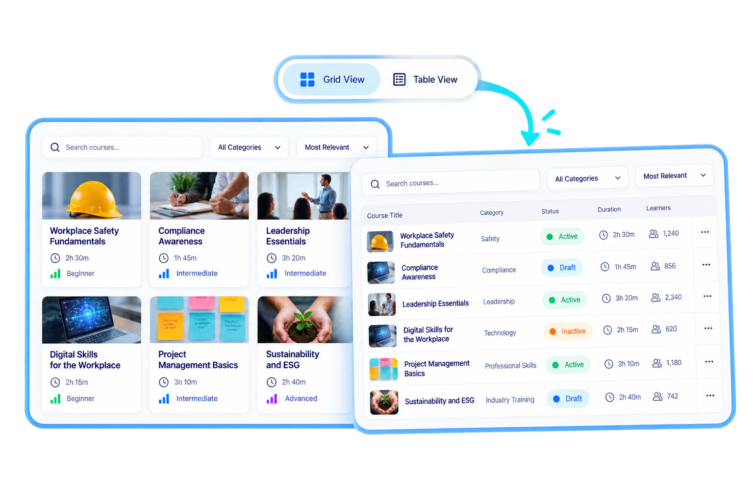 Create a new course and add it to the TraineryLMS course catalog