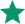 Green star icon with five points on a transparent background.