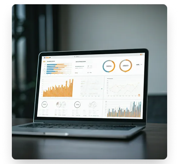 BIE analytics dashboard example illustrating branded reporting