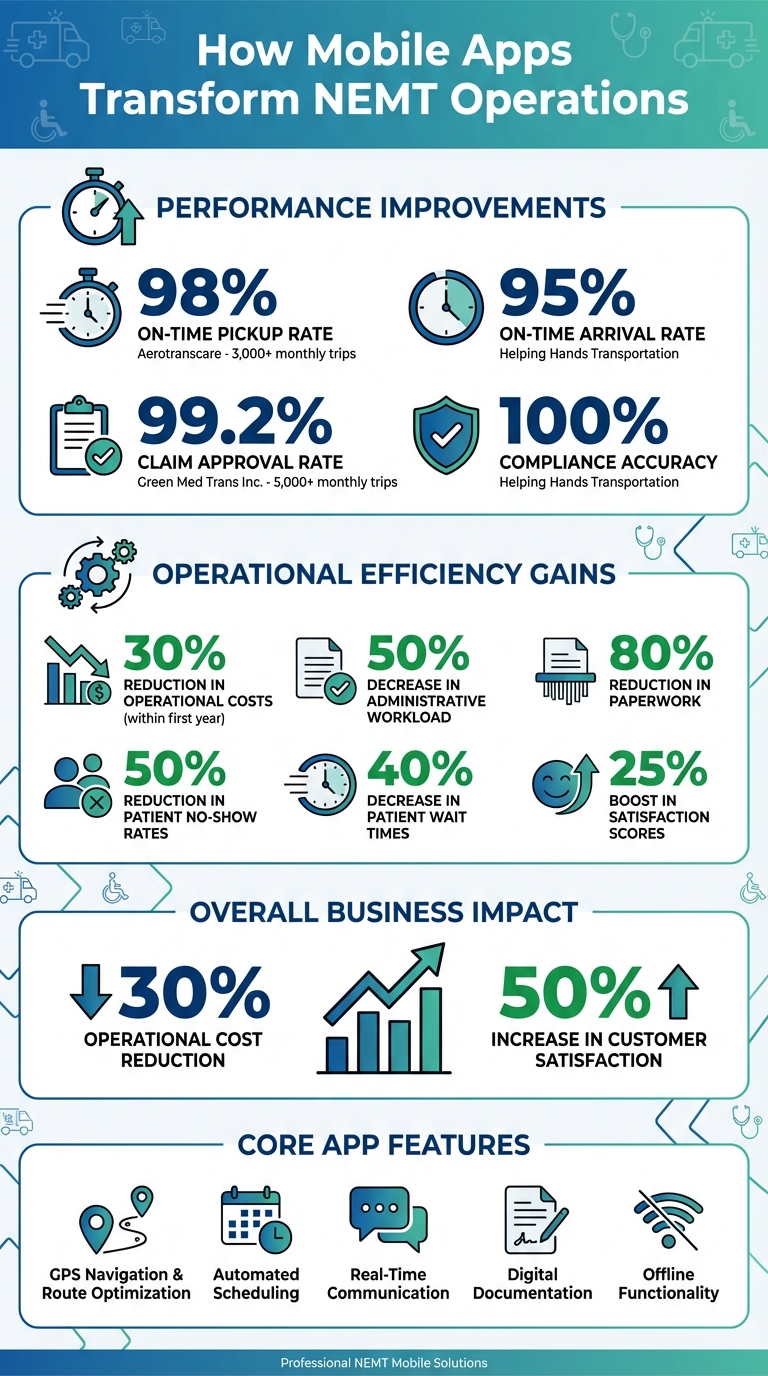 NEMT Mobile App Impact: Key Performance Metrics and Benefits