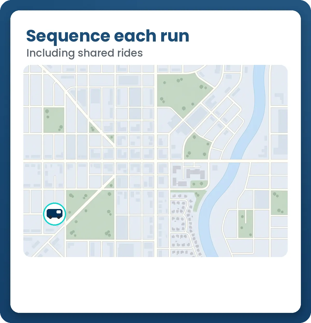 Animated Bambi screen: a run is re-sequenced around fixed stops