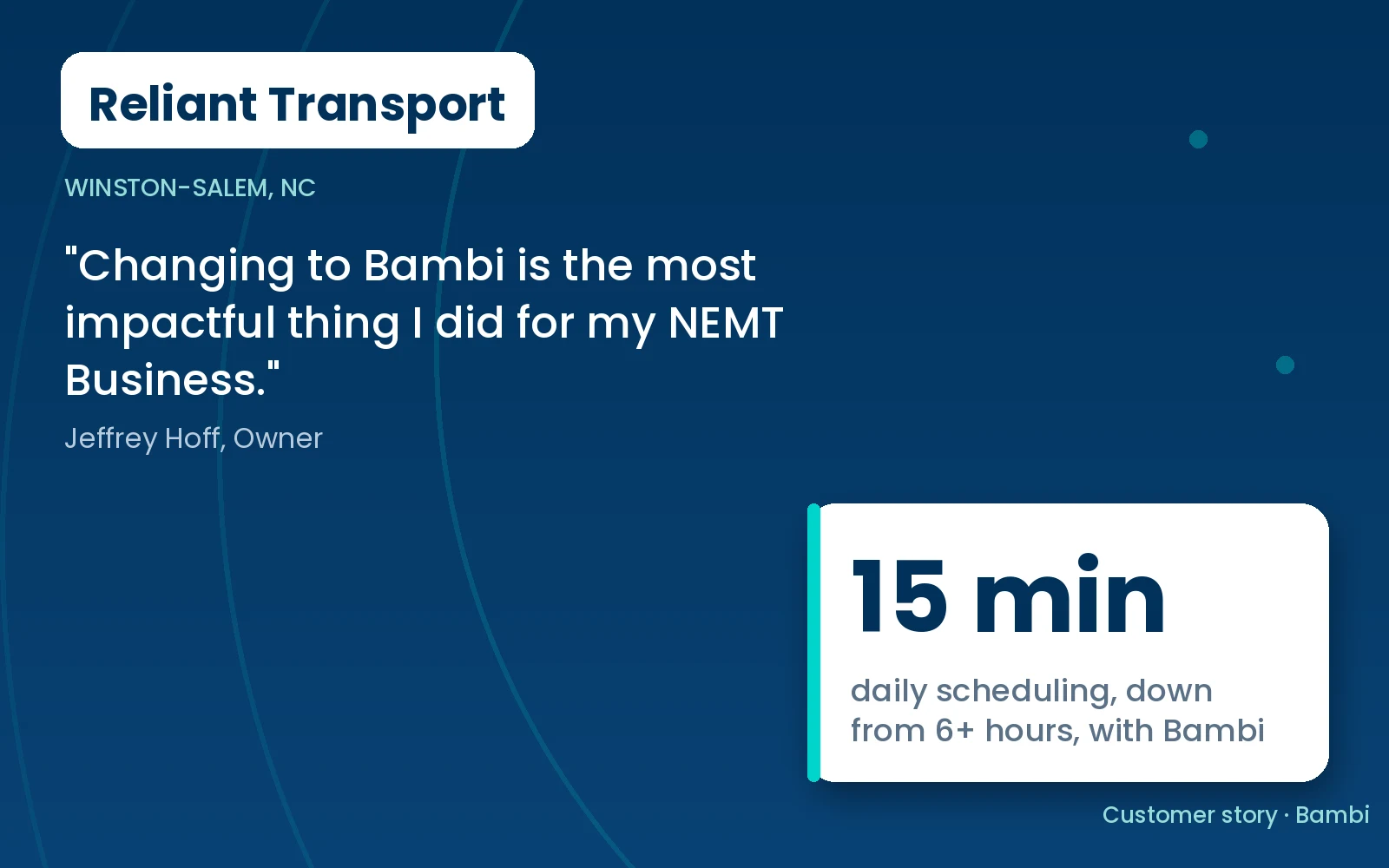 Reliant Transport story card