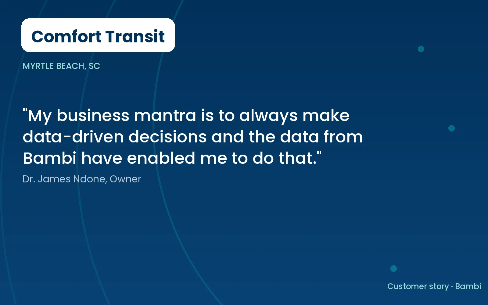 Comfort Transit story card