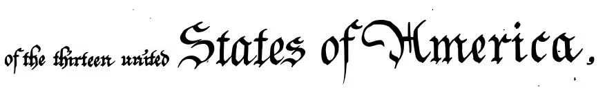 Declaration calligraphy