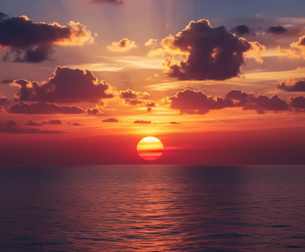 Puesta de sol en el mar de Benalmádena