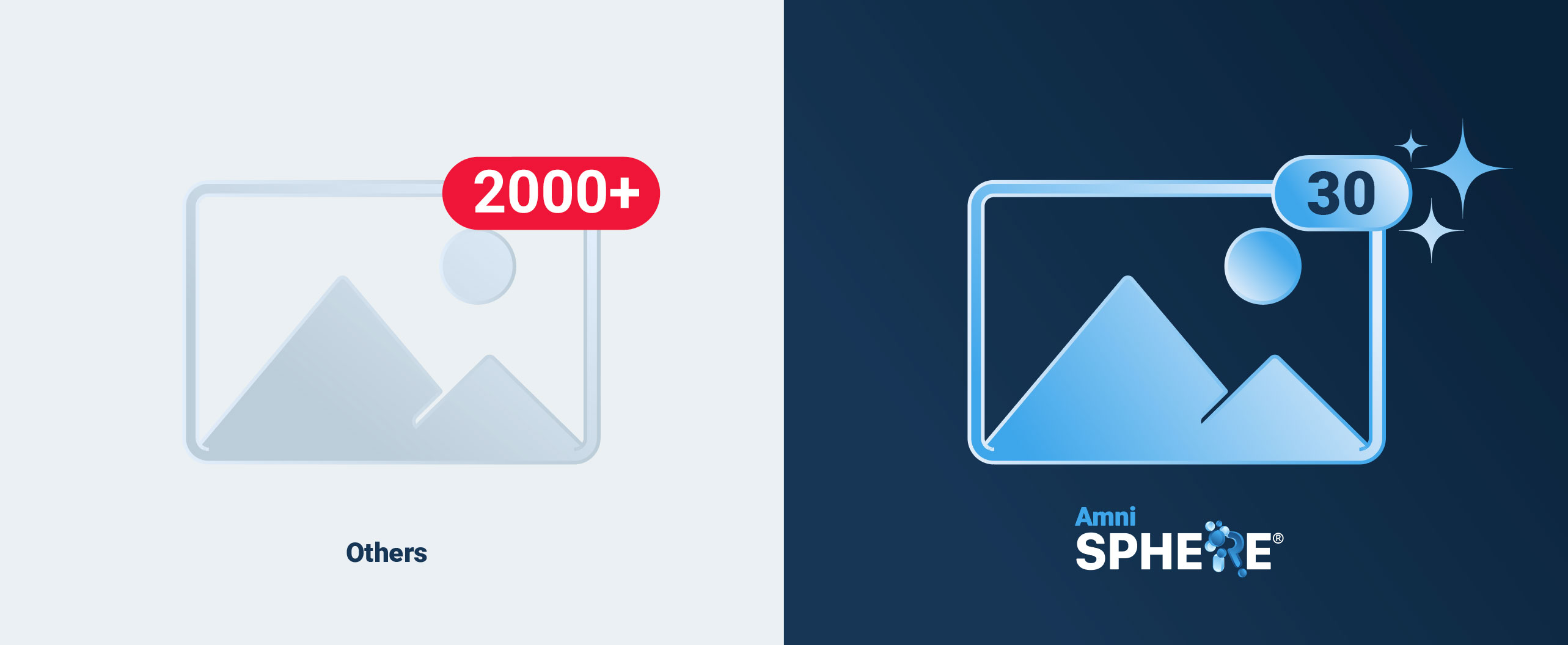 Others need 2000 images while Amnisphere needs 30