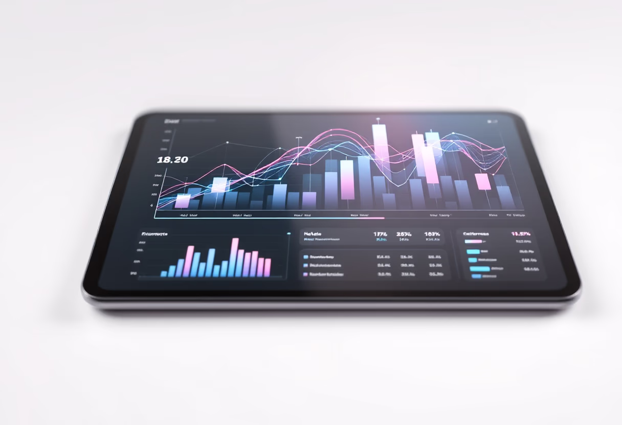 image of predictive analytics charts (for a data analytics and business intelligence), scenario 3