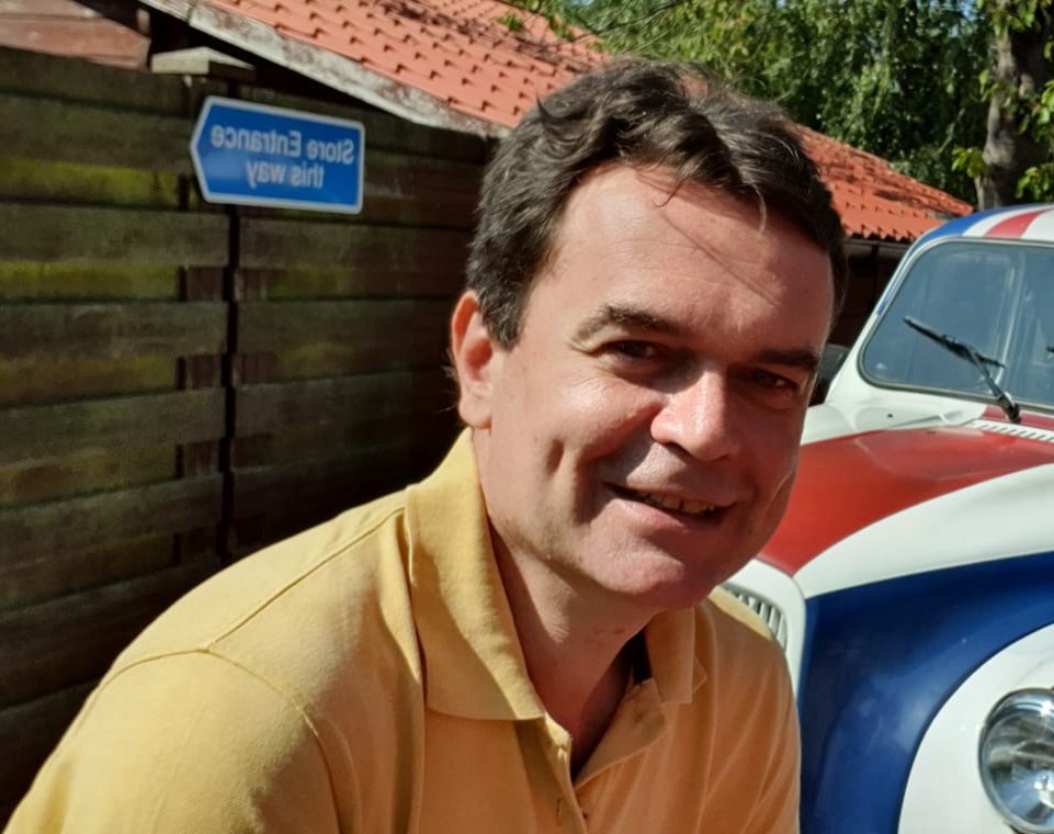 Peter with London cab
