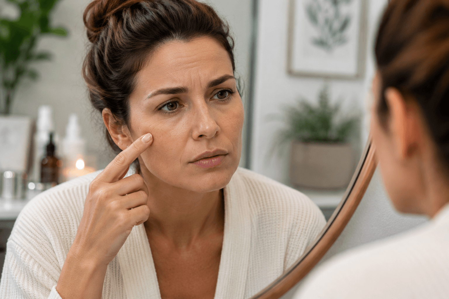 Woman in San Diego, California receiving a Neurotox treatment for forehead and frown lines at a med spa
