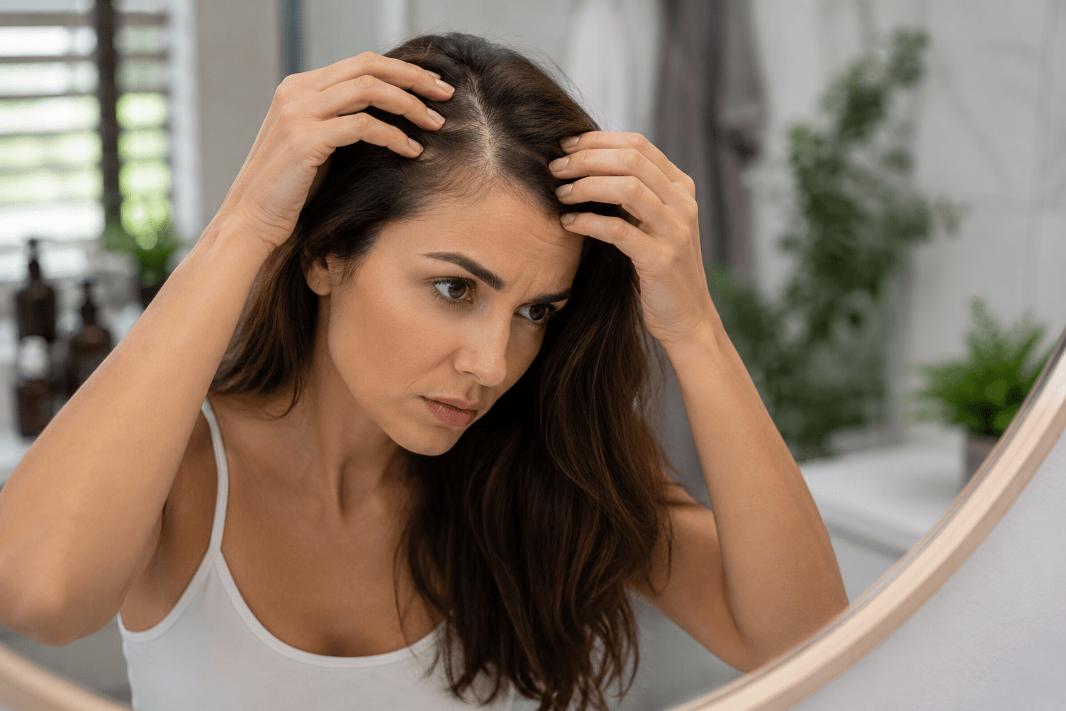 Woman receiving Alma TED advanced hair restoration treatment at a med spa in San Diego, California