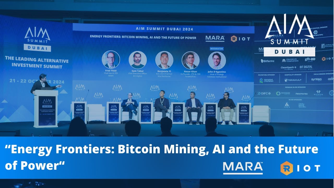 Energy Frontiers: Bitcoin Mining, AI and the Future of Power | AIM Summit Dubai 2024