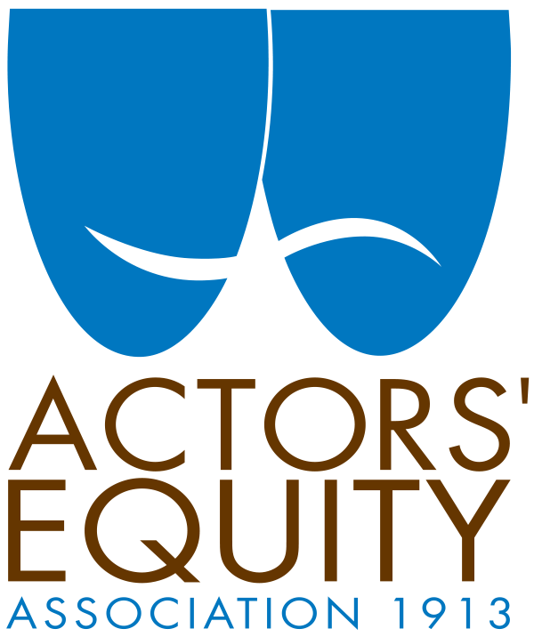 Two blue theater masks and the text Actors' Equity Association 1913 logo.
