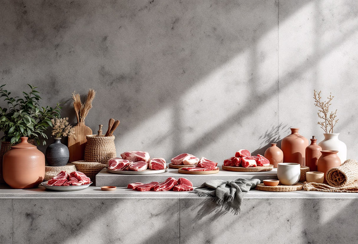 image of fresh meat counter (for a grocery store)