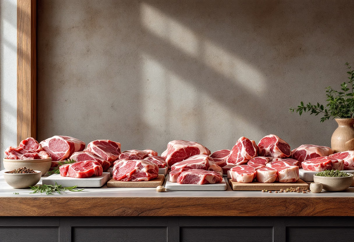 image of fresh meat counter (for a grocery store)