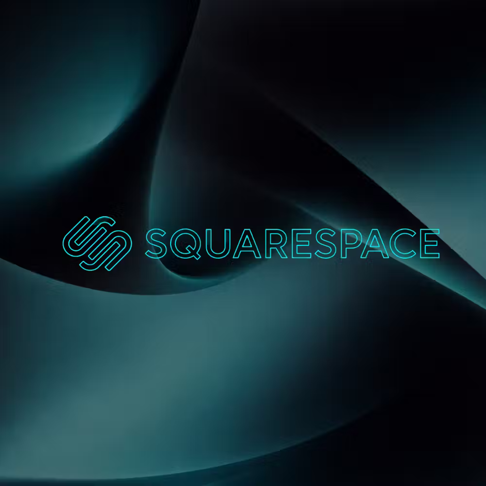 : Squarespace to Webflow migration shown as a website on screen