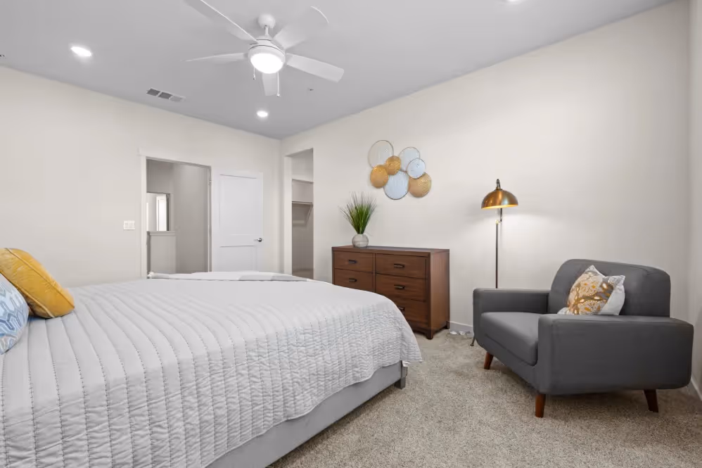 Bedroom with bed and furniture