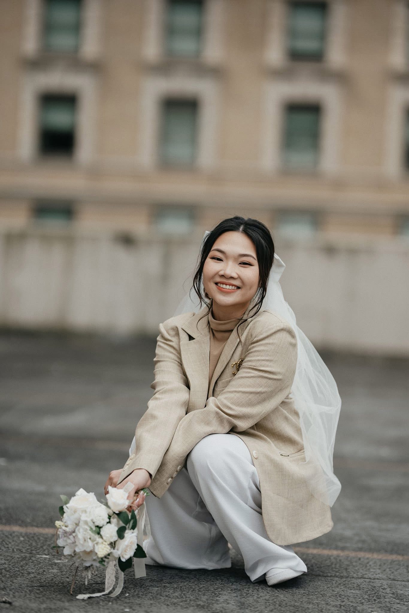 Behind the scenes bridal makeup consultation portrait