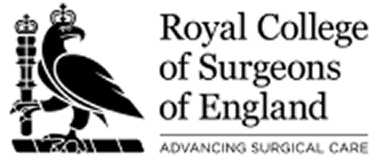 Logo of the Royal College of Surgeons of England featuring a stylized eagle and a crown, symbolizing surgical excellence and professional integrity.