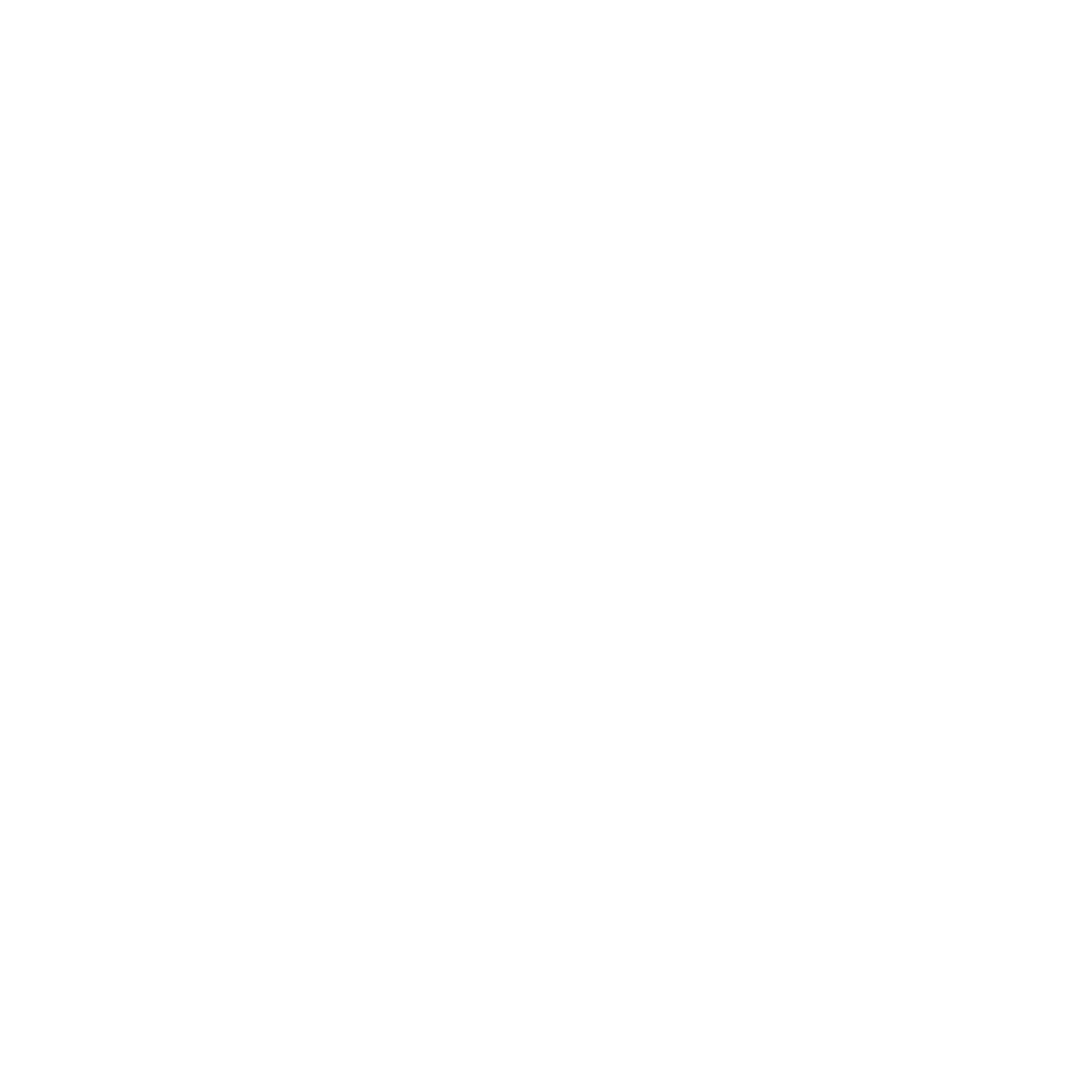Minimalist white line art drawing of two tulip flowers with stems and leaves on a black background.