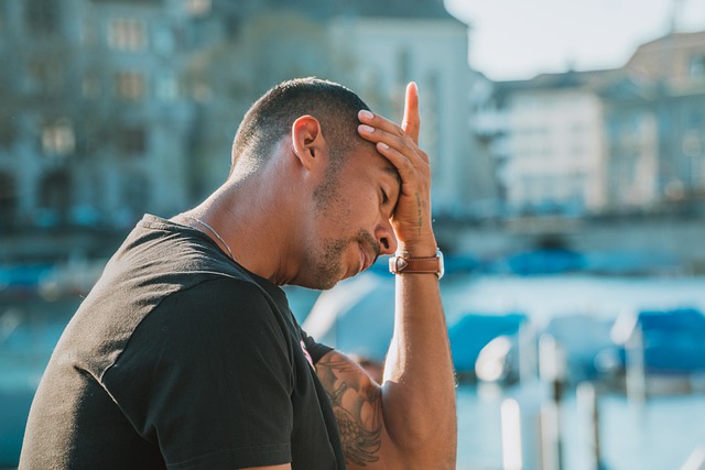 Man affected by negative life stressor