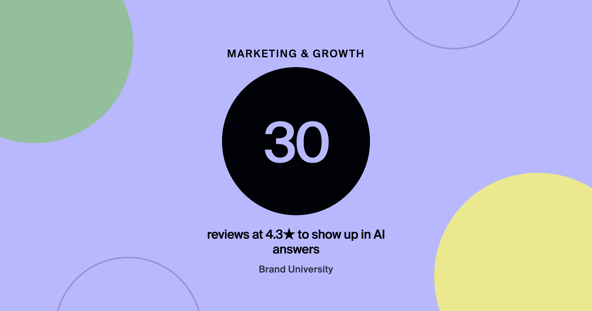 Local SEO Basics for a Design or Marketing Agency: 30 reviews at 4.3★ to show up in AI answers