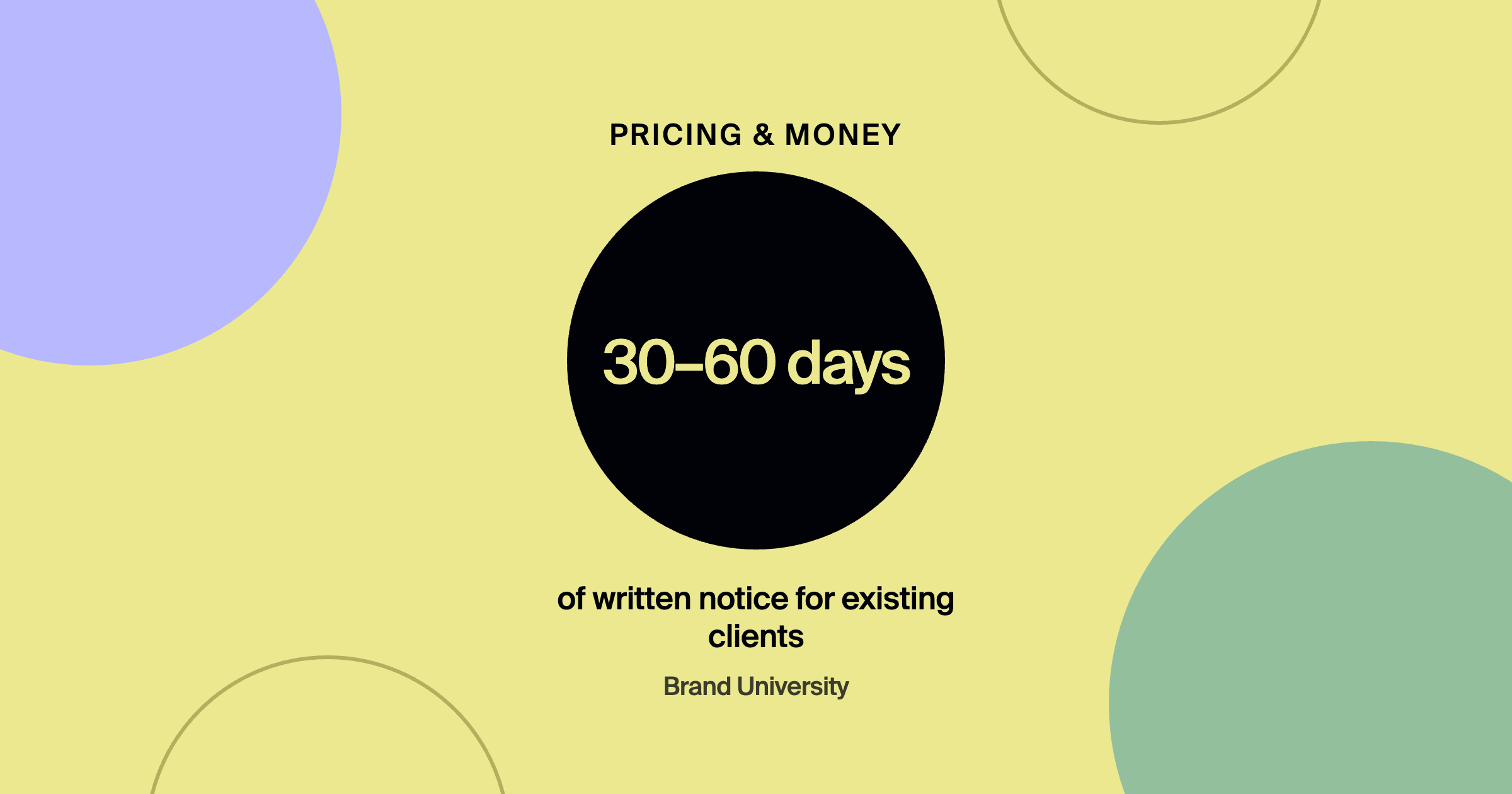 How to Raise Your Prices Without Losing the Client: 30–60 days of written notice for existing clients