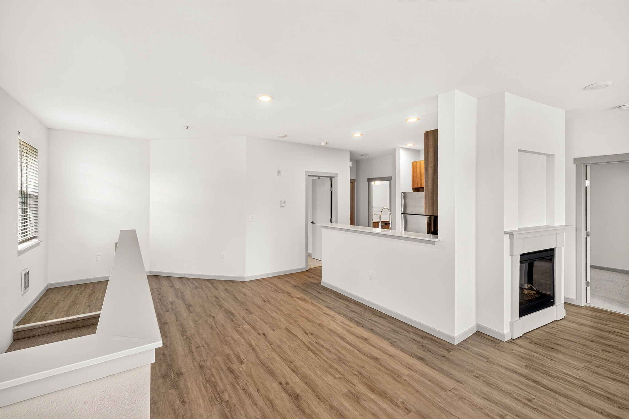 Dining area and kitchen