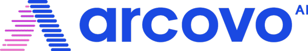 Arcovo AI Logo - Pink Blue Black