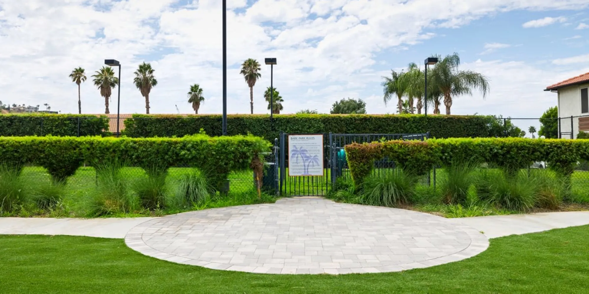 Entrance to bark park